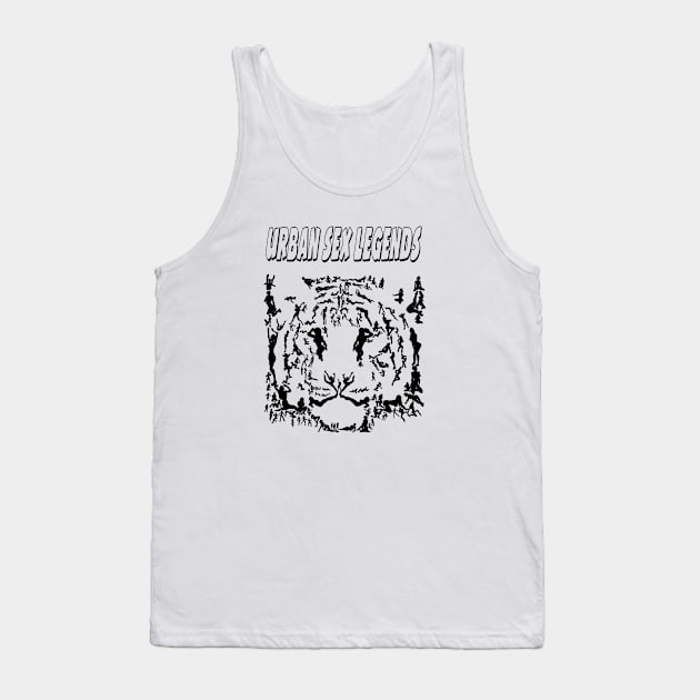 Urban Sex Legends - Tigers Face Tank Top by The Taoist Chainsaw